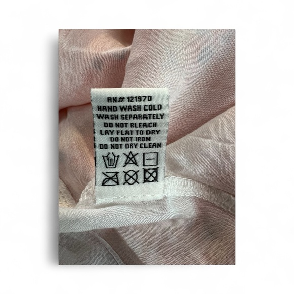 🆕 🌸💛 NWT AURA Pink & Yellow Floral Ruffle Long Sleeve Blouse | Sz L - Picture 8 of 8